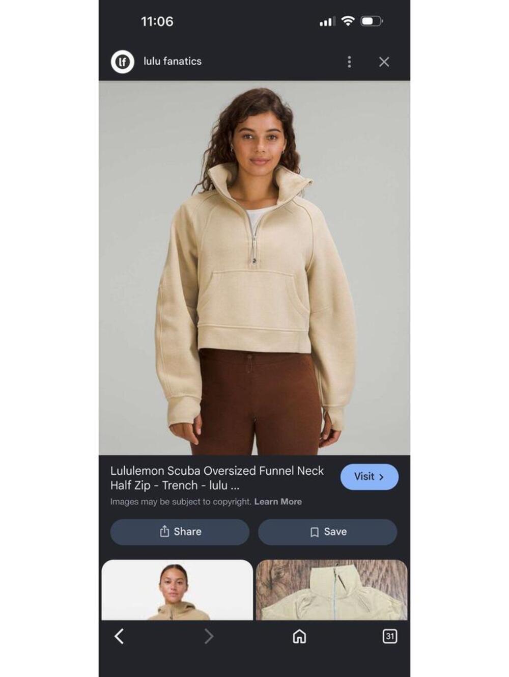Lululemon Scuba Oversized Funnel Neck size M/ L